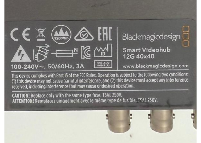 BlackMagic Design Smart Videohub 12G 40x40 Router