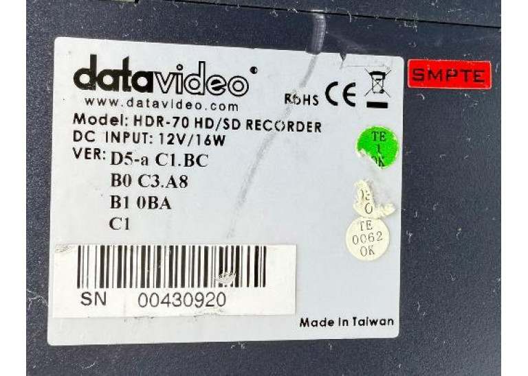 DataVideo HDR-70 HD/SD Digital Video Recorder