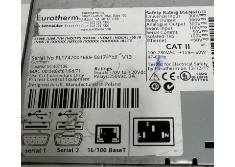 EUROTHERM 6100E, SELLING AS PARTS