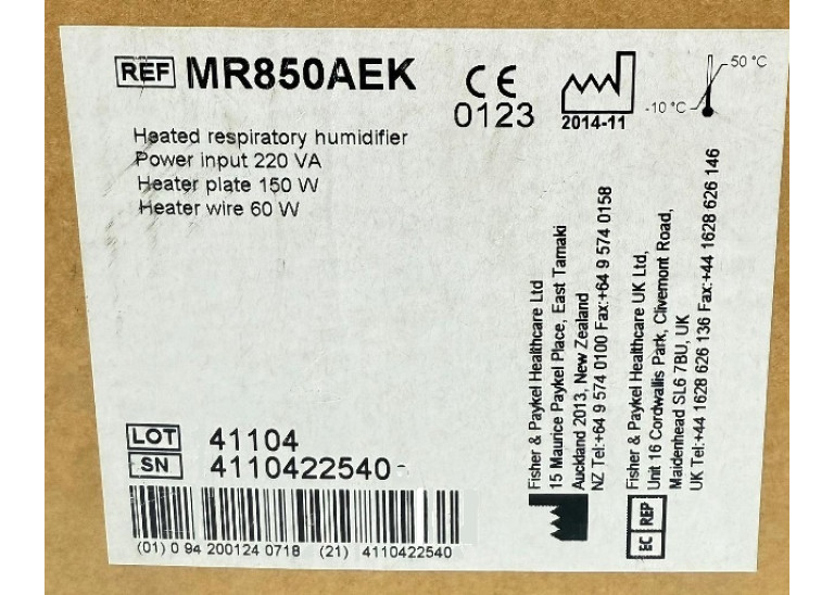 FISHER & PAYKEL HEALTHCARE LIMITED MR850AEK Fisher&Paykel Healthcare