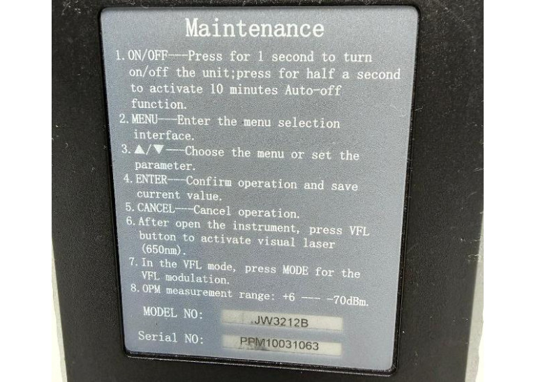 Joinwit JW3212B Optical Power Meter