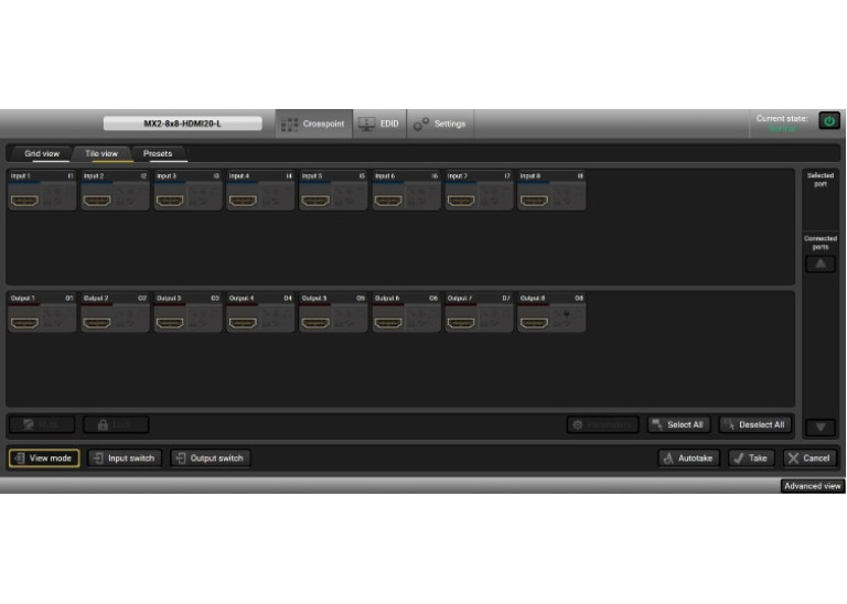 LIGHTWARE MX2-8x8-HDMI20-L, HDMI 2.0 Compatible Full 4K Matrix Switcher