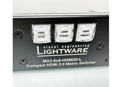 LIGHTWARE MX2-8x8-HDMI20-L, HDMI 2.0 Compatible Full 4K Matrix Switcher