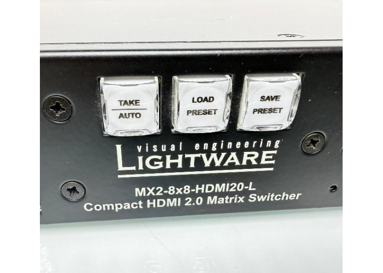 LIGHTWARE MX2-8x8-HDMI20-L, HDMI 2.0 Compatible Full 4K Matrix Switcher LIGHTWARE MX2-8x8-HDMI20-L, HDMI 2.0 Compatible Full 4K Matrix Switcher