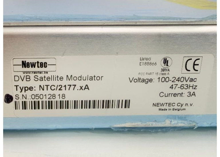 Newtec DVB L-band Satellite Modulator NTC/2177.xA , 60 Days Warranty