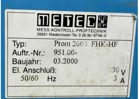 Metec GmbH PROMECON 2000 Controller