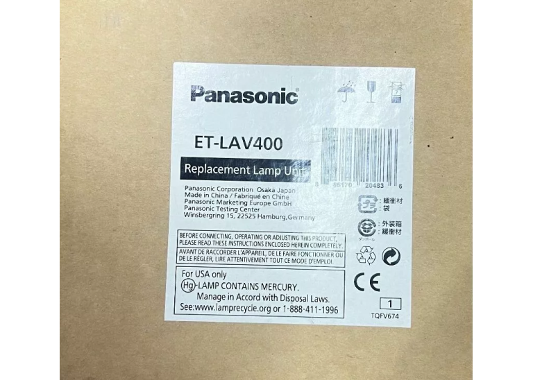 Pictures, Genuine Panasonic ET-LAV400 Lamp & Housing Projectors
