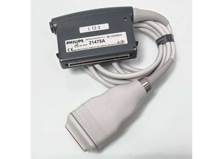 Philips L12-3 Linear Array Ultrasound Transducer Probe 21475A