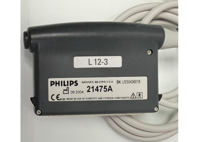 Philips L12-3 Linear Array Ultrasound Transducer Probe 21475A Philips L12-3 Linear Array Ultrasound Transducer Probe 21475A