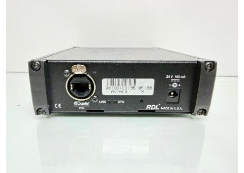 RDL AV-NL4 Network to Audio Interface, Converts 4-Dante Network Audio Signals