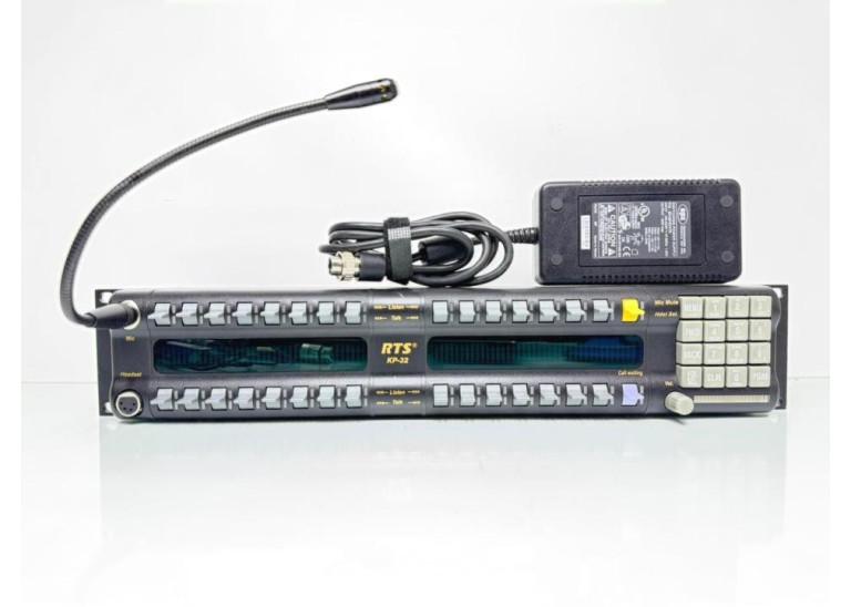 RTS Telex KP-32 Intercom Key Panel Black With KP-32 RC. PSU And Microphone