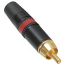 Neutrik Rean NYS373-2 RCA Plug Black with Red Indicator