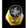 S-Viddeo DIN Female Coupler Connector Panel Wall Plate Mount Gold Plated