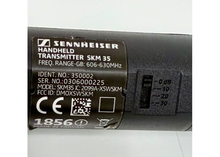 SENNHEISER SKM 35 Wireless Handheld Microphone, FREQ Range GB 606-630 MHz SENNHEISER SKM 35 Wireless Handheld Microphone, FREQ Range GB 606-630 MHz