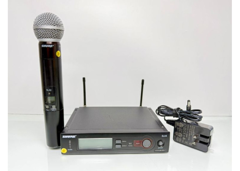 SHURE SLX4 Receiver Shure SM58 SLX2 Wireless Handheld Microphone J3 572-596MHz