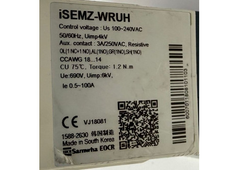 Schneider iSEMZ-WRUH Motor Protection Relay EOCR-iSEM 0.5-100A Overcurrent Relay