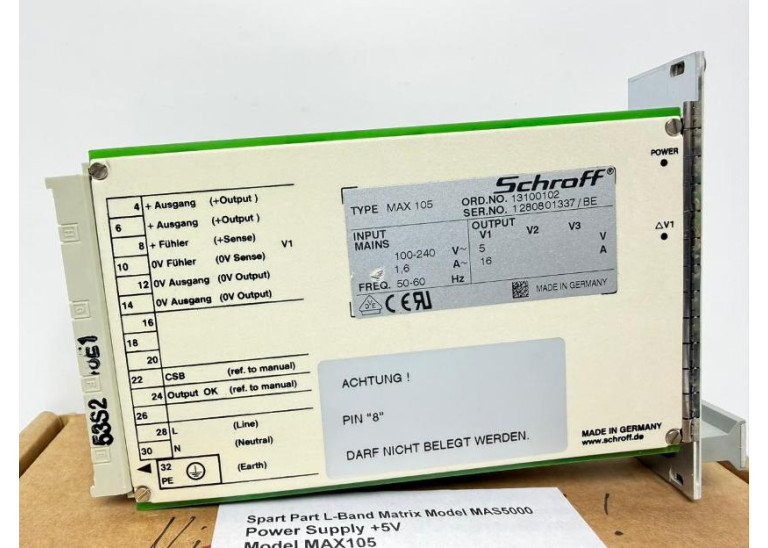 Schroff 13100 102 Type MAX 105  Power Supply