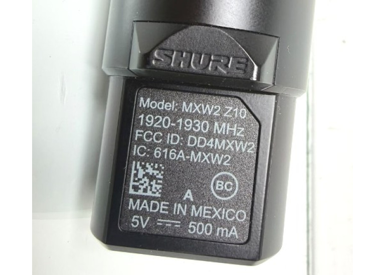 Shure MXW2 Z10 BETA 58A Handheld Wireless Microphone 1920-1930MHz