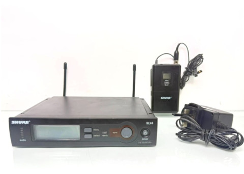 Shure SLX4 L4E & SLX1-L4E Bodypack Transmitter System, FREQ 638-662 MHz-L4E