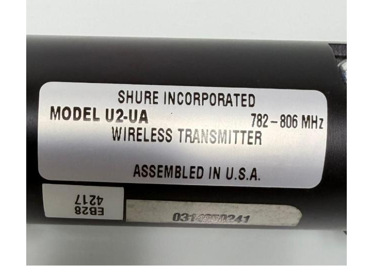 Shure U2-UA Wireless Transmitter Handheld Microphone SM58 Shure U2-UA Wireless Transmitter Handheld Microphone SM58