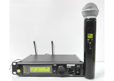 Shure ULXP4 M1 & ULX2-M1 SM58 Wireless Microphone System, 662-698 MHz-M1