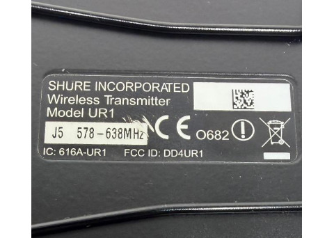 Shure UR1 Bodypack Wireless Transmitter J5 578-638 MHz