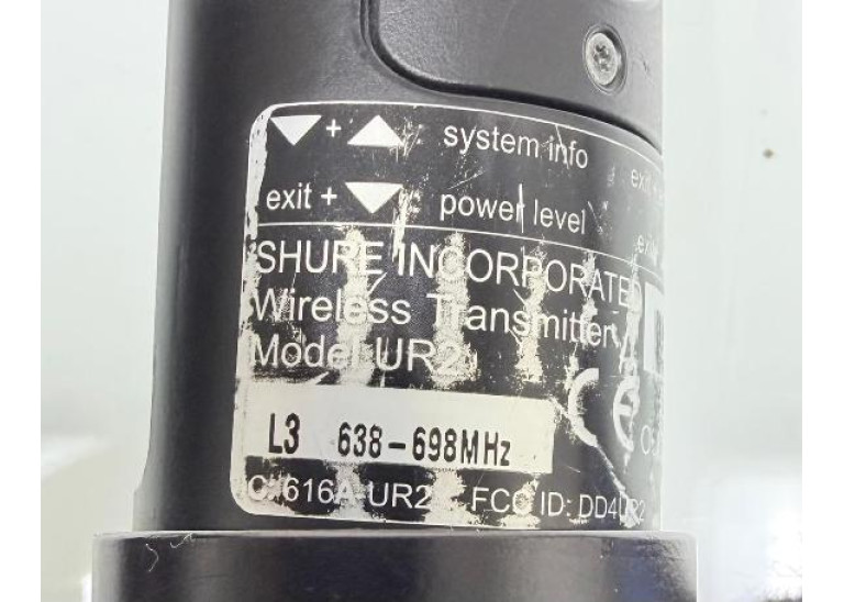 Shure UR2 Wireless Handheld Transmitter L3 638-698 MHz