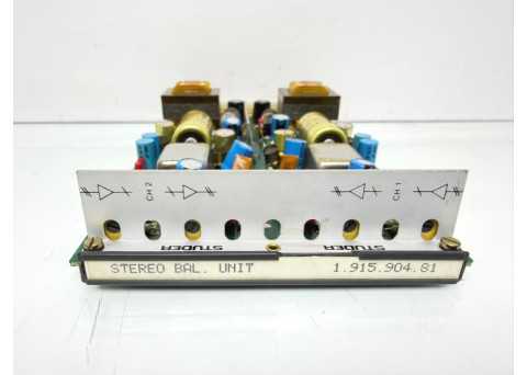 Studer 1.915.904.81 Stereo Balancing Unit from Series 900 desk. 2 channels with finest audio-transformers