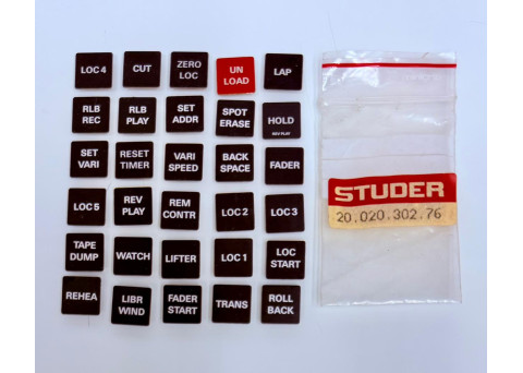 Studer A812 Label Set Analog, Alu 20.020.302.76