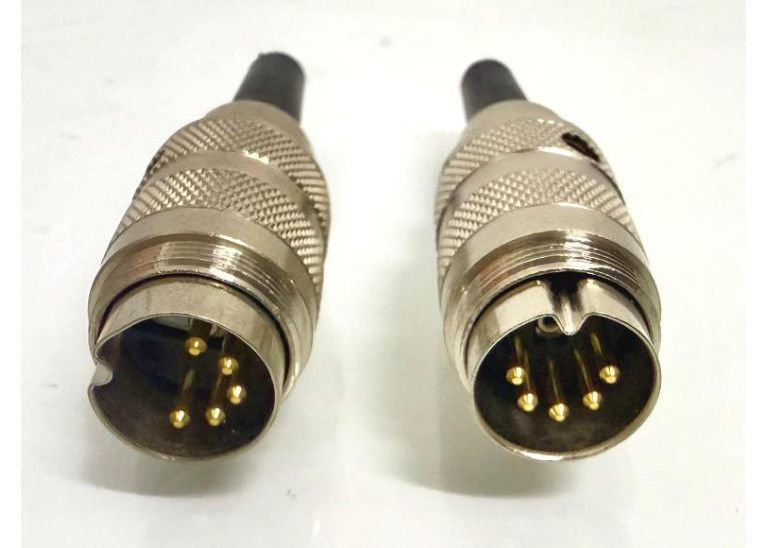 2 Pcs Studer 5 Pin Male Connector 54.02.0244
