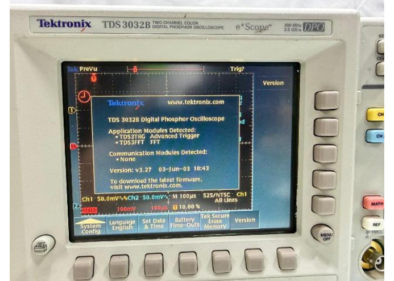 Tektronix TDS3032B Digital Phosphor Oscilloscope 300MHz 2CH 2.5GS/s