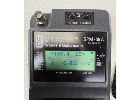 W G SPM-36 A , SPM36A , 50Hz - 3,5MHz SELECTIVE LEVEL METER Wandel